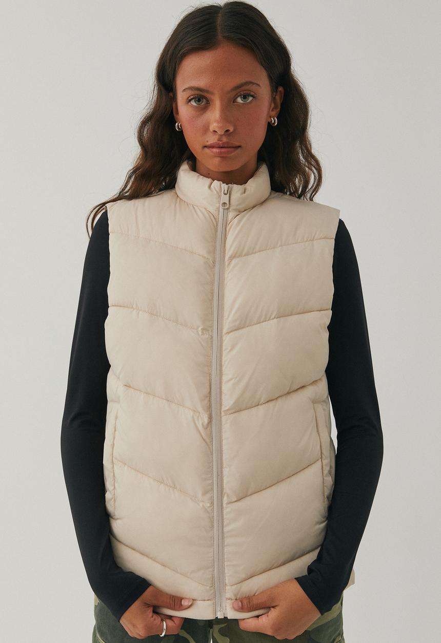 Supré  - Scout longline puffer vest - cookies and cream