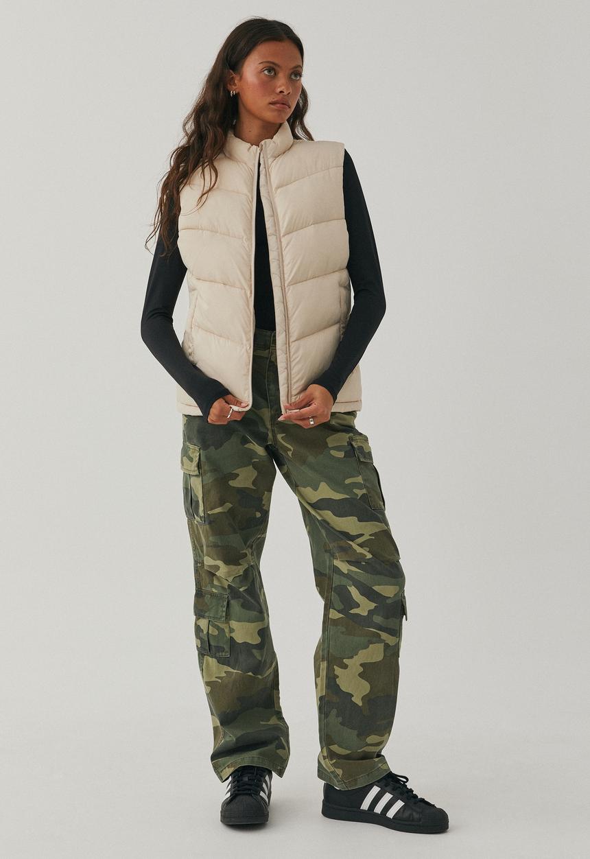 Supré  - Scout longline puffer vest - cookies and cream