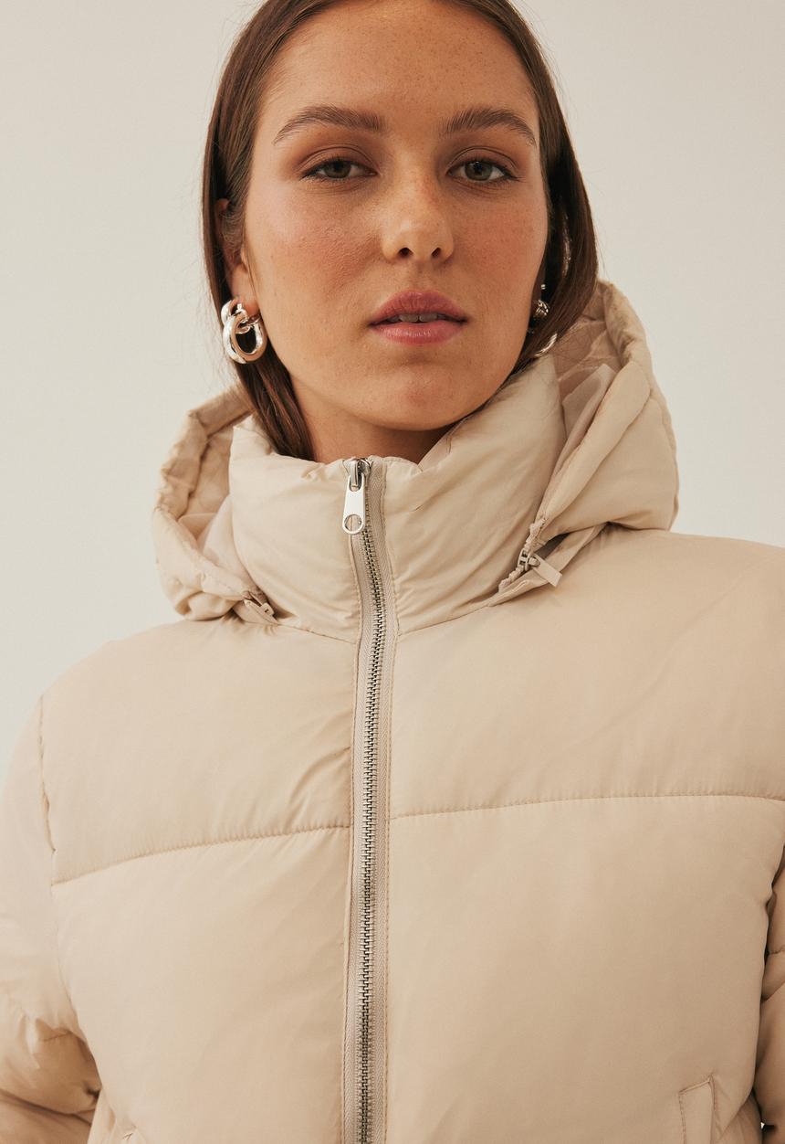Supré  - Kai cropped puffer jacket - cookies and cream