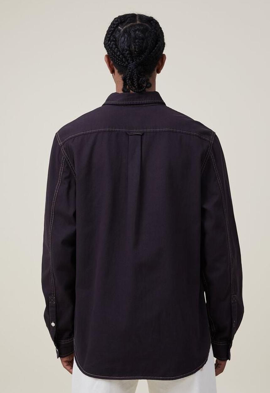 Cotton On - Brooklyn long sleeve shirt - vintage black