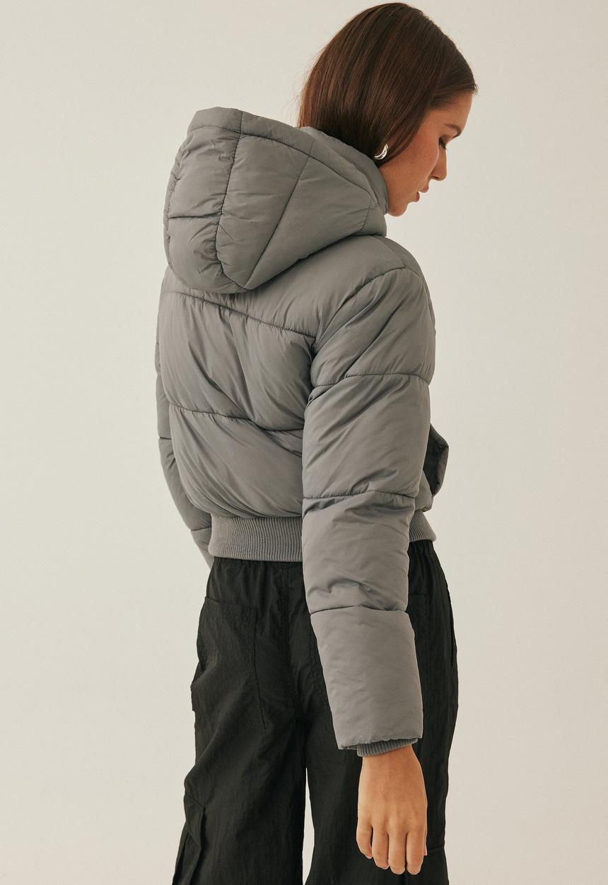Supré  - Kai cropped puffer jacket - cement grey