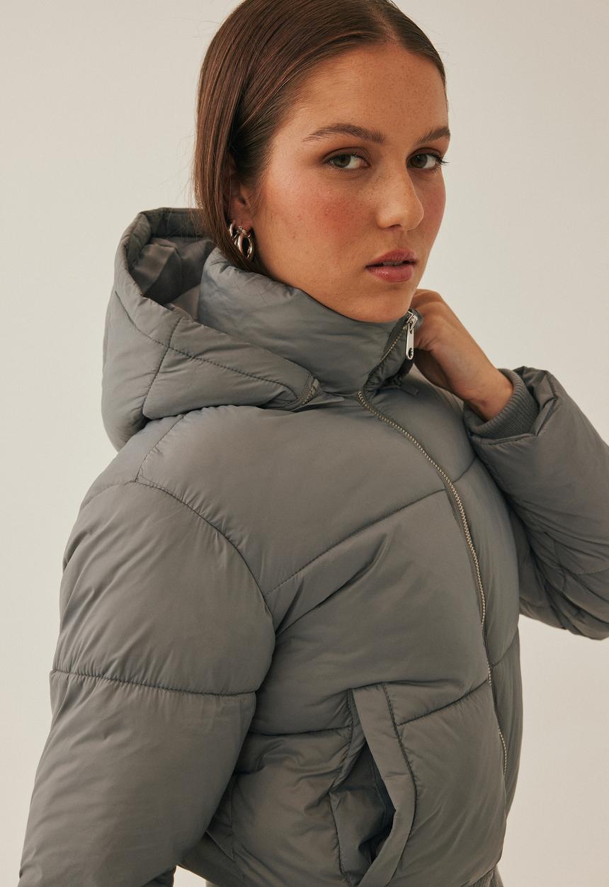 Supré  - Kai cropped puffer jacket - cement grey