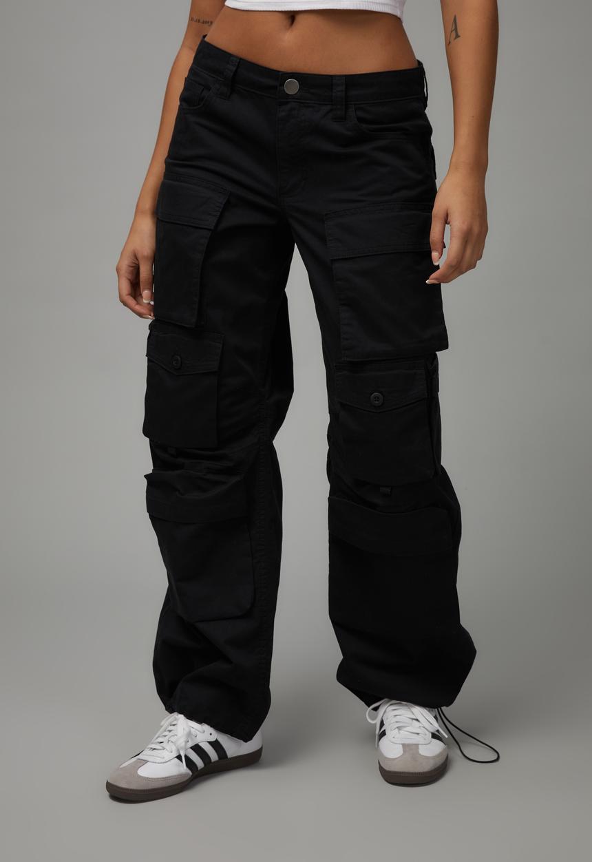 Factorie - Hype front pocket woven cargo - black
