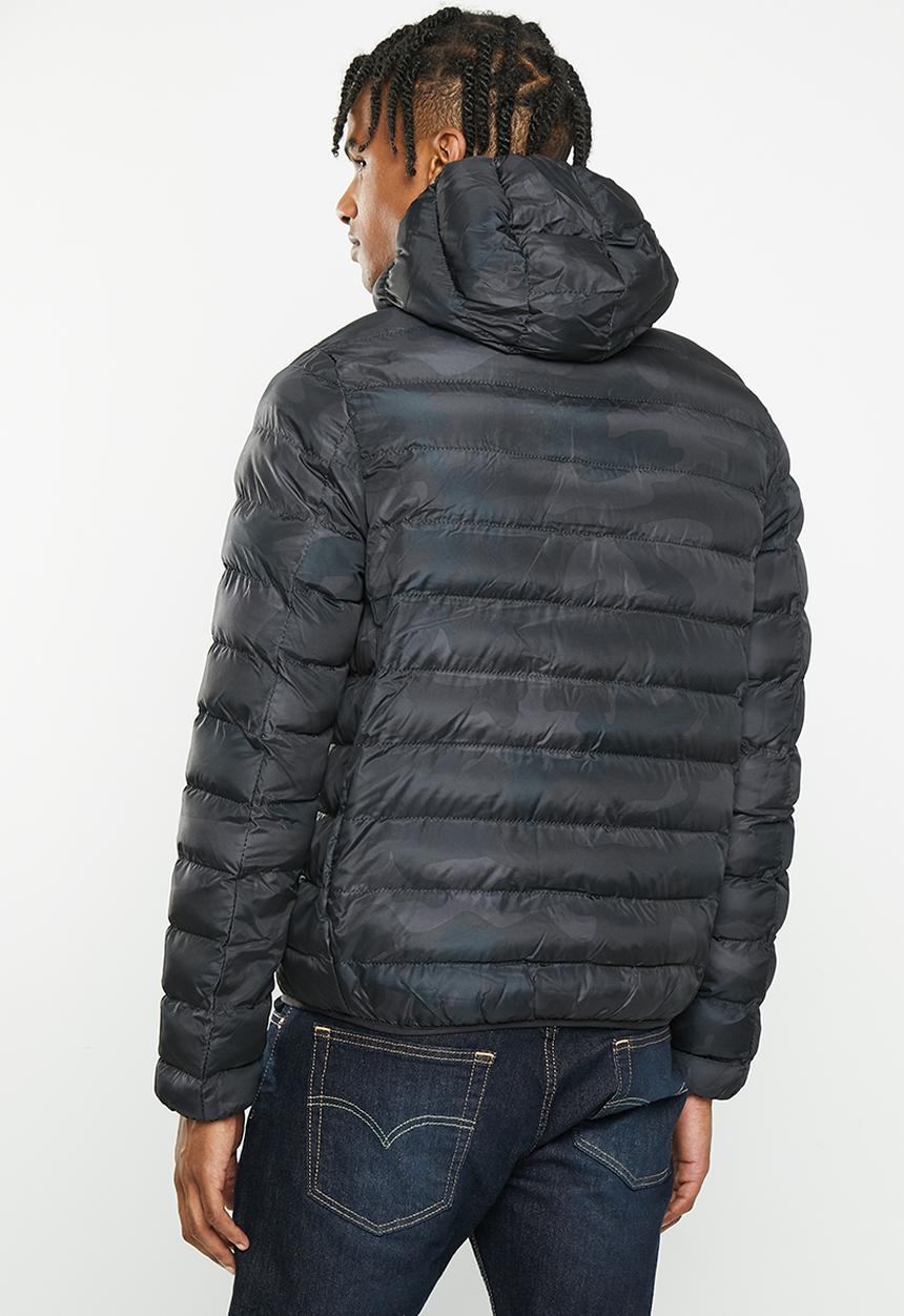 Brave Soul - Grant jacket - black camo print