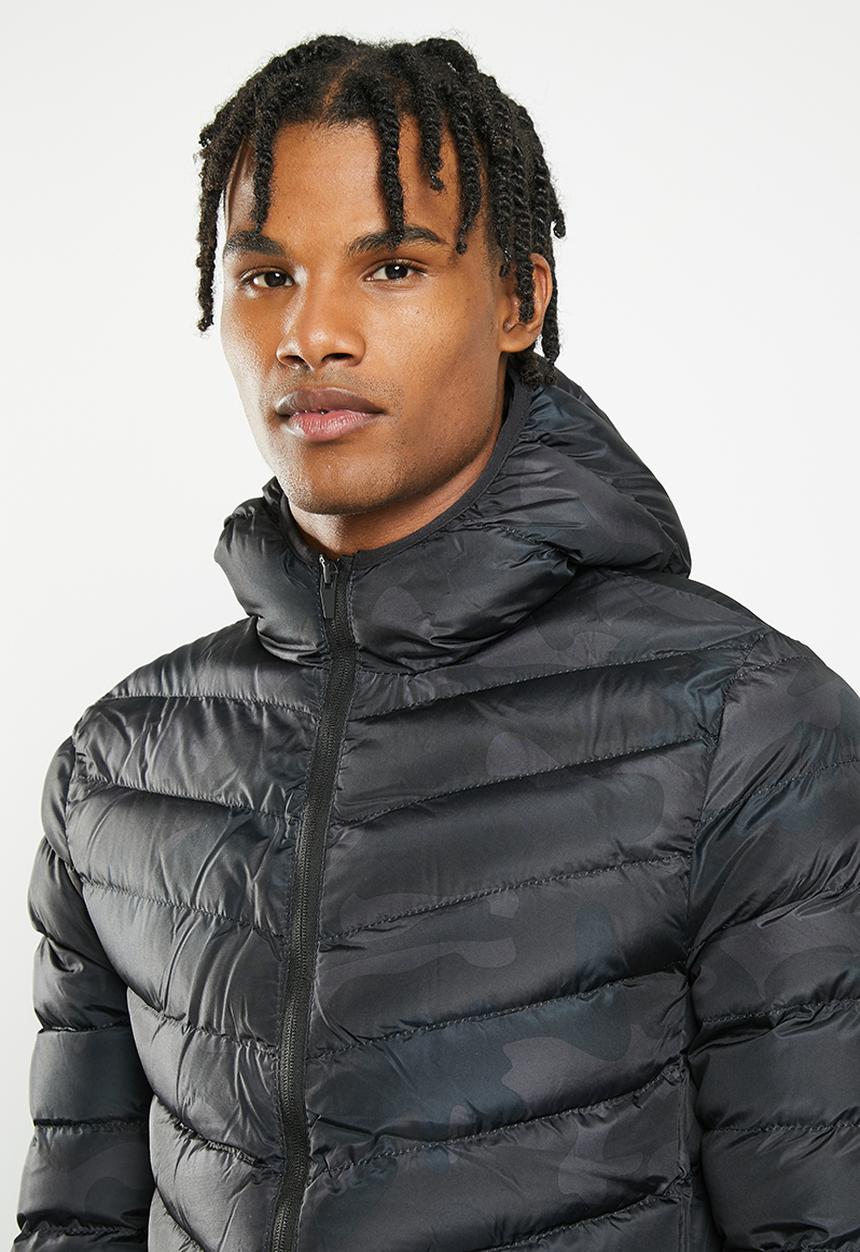 Brave Soul - Grant jacket - black camo print