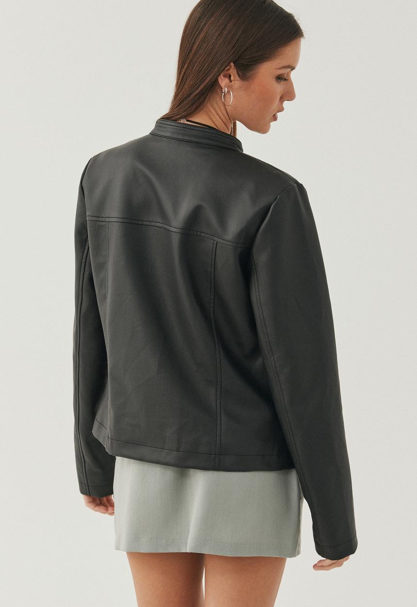 Supré  - Gracie vegan leather moto jacket - black