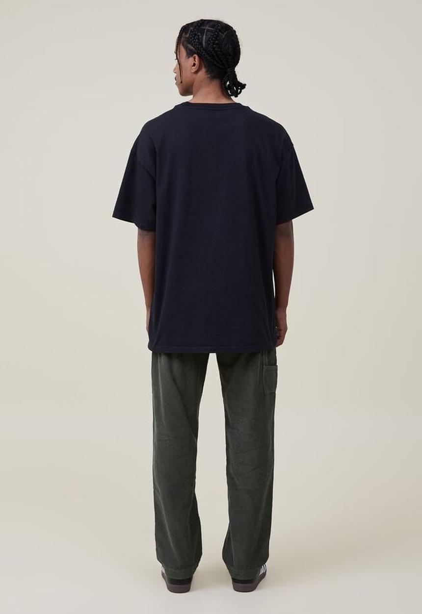 Cotton On - Loose fit pant - carpenter dark green cord