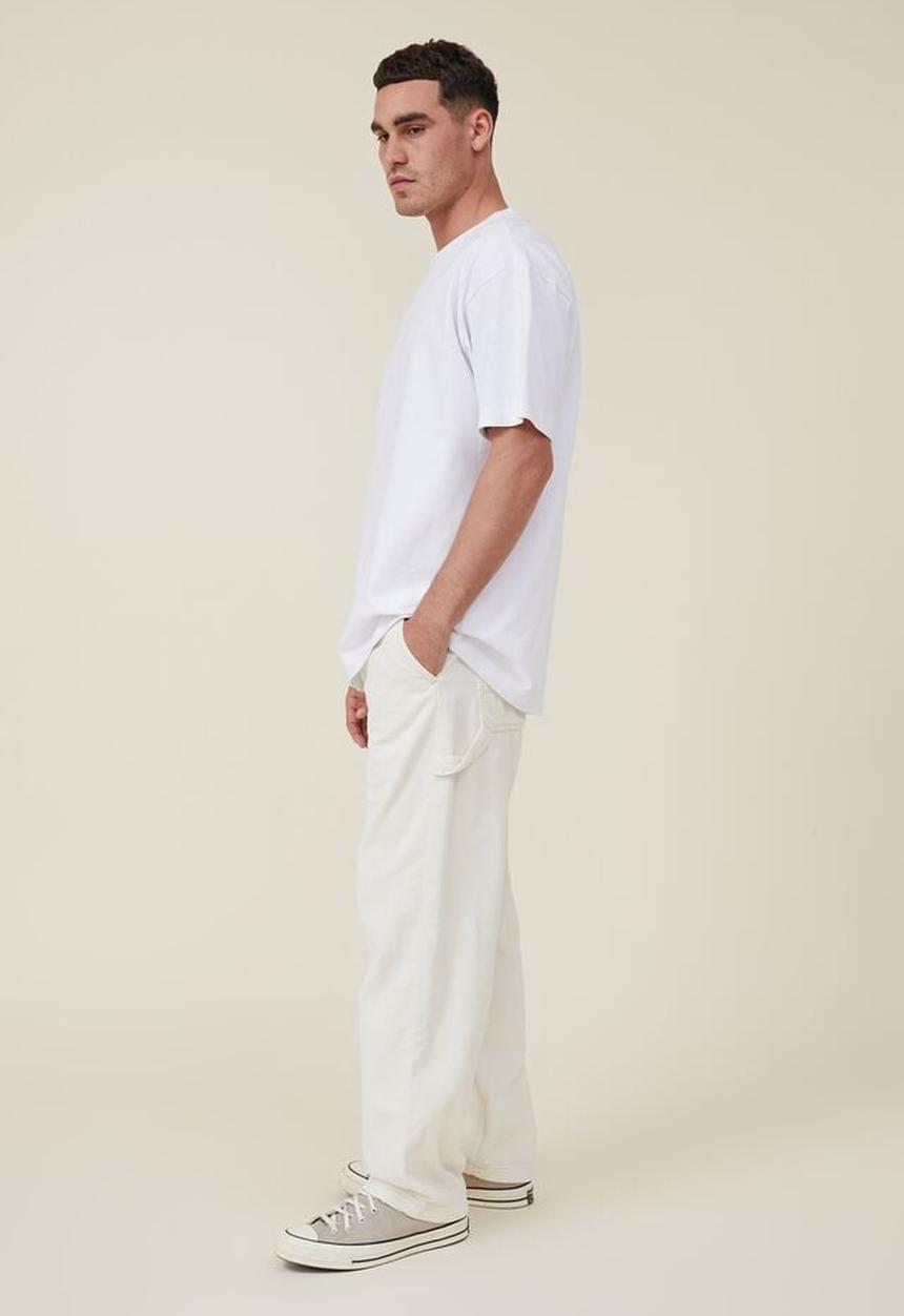 Cotton On - Loose fit pant - carpenter ecru cord