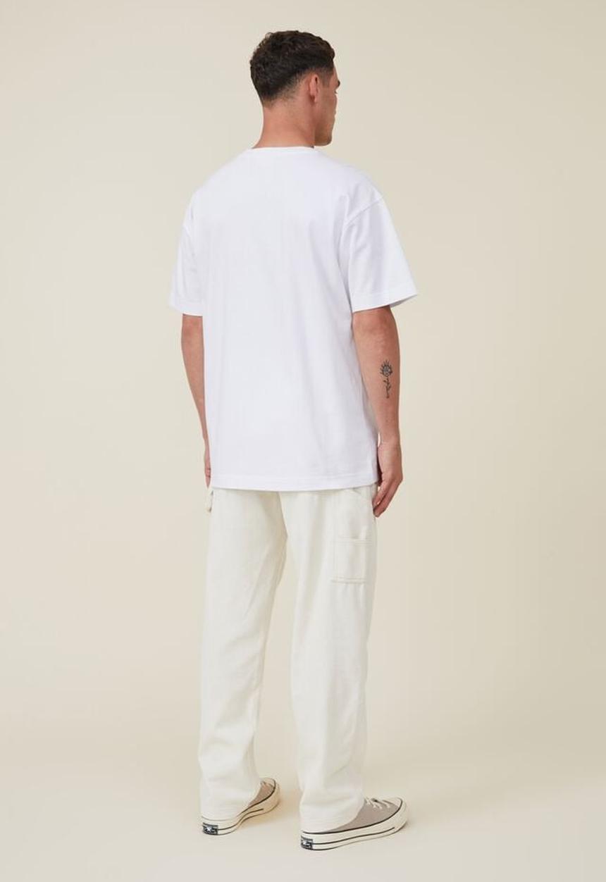 Cotton On - Loose fit pant - carpenter ecru cord