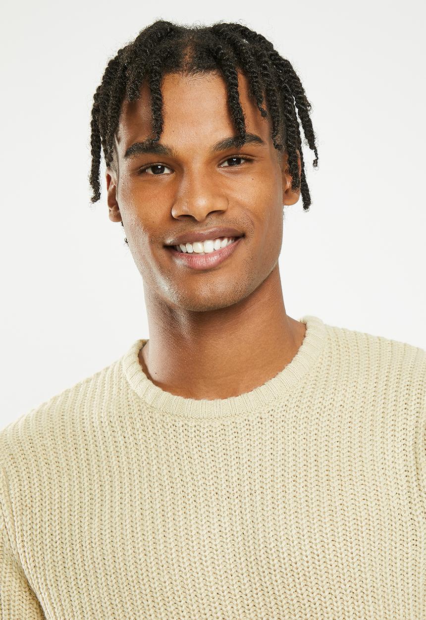 Brave Soul - Binaryz knitwear - muesli/sage green