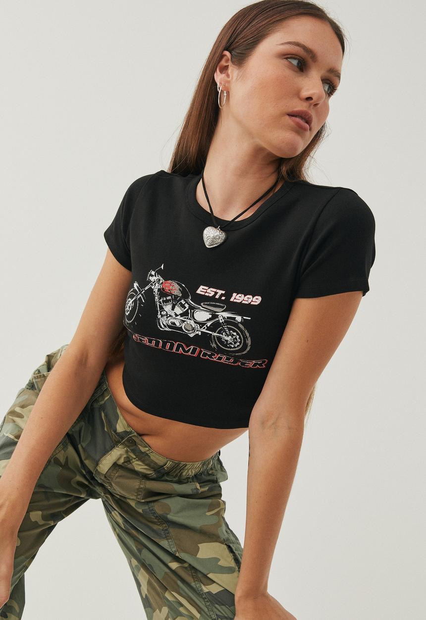Supré  - Bambi printed T-shirt - black/freedom rider