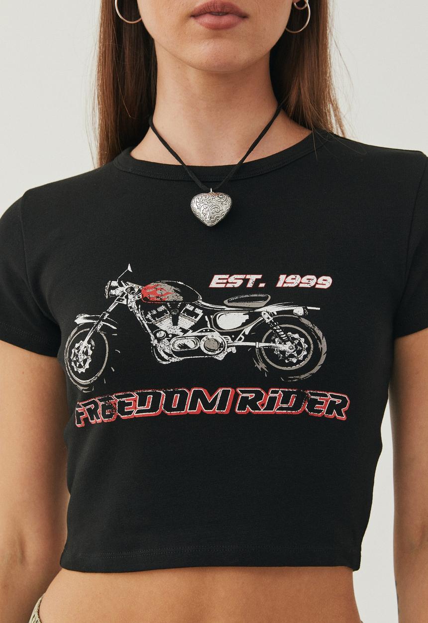 Supré  - Bambi printed T-shirt - black/freedom rider