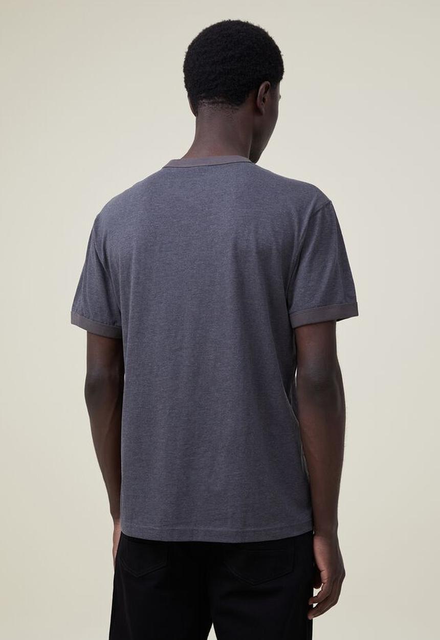 Cotton On - Loose fit ringer t-shirt - charcoal marle/faded slate