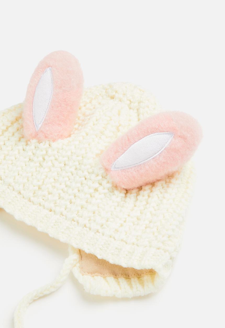 Pop Candy - Baby knit beanie - cream
