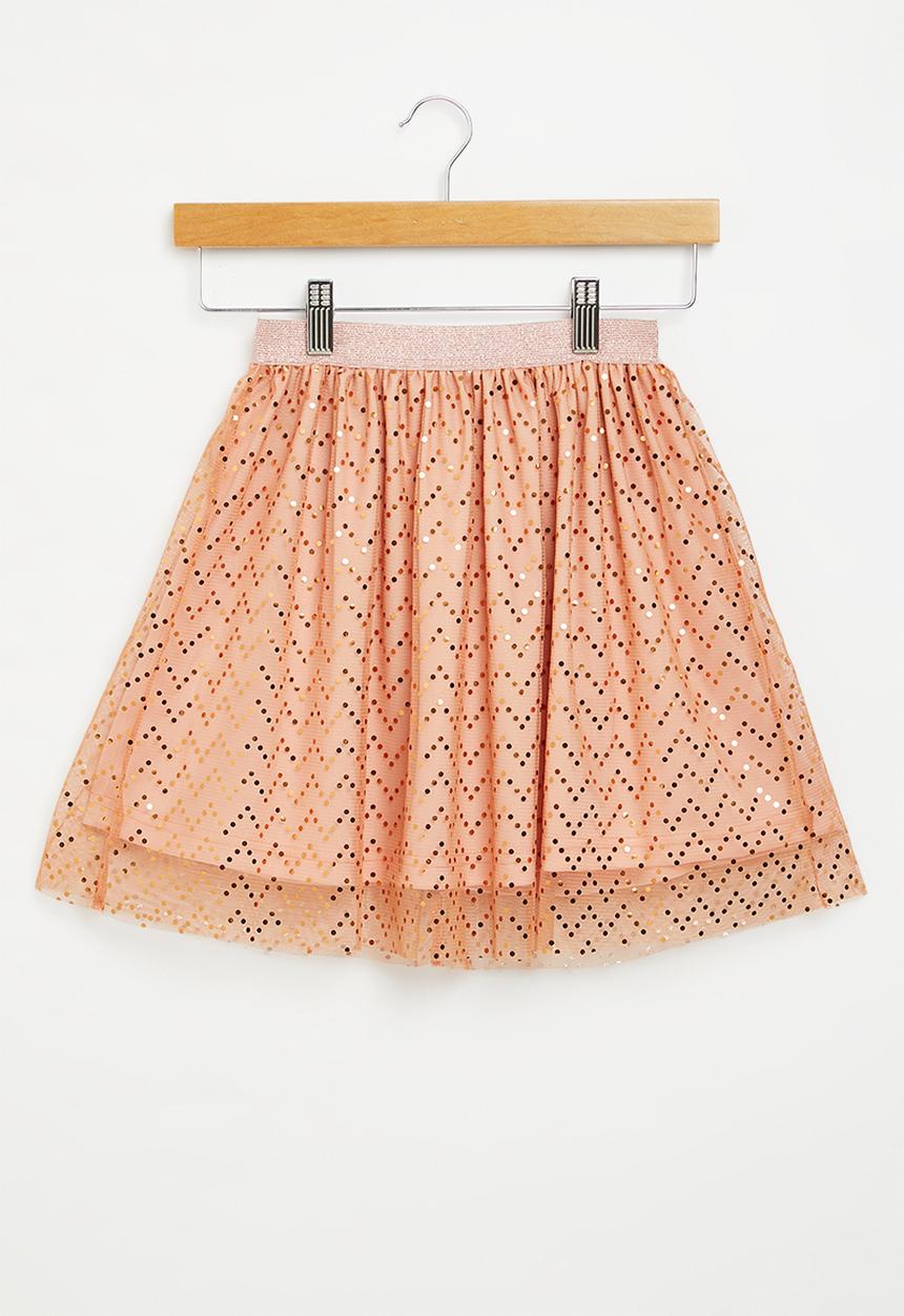 Superbalist - Sequin mesh skirt - blush