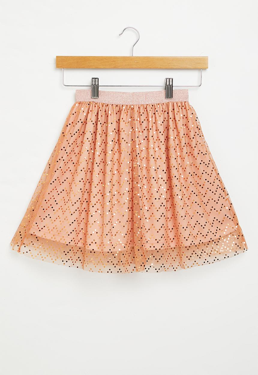 Superbalist - Sequin mesh skirt - blush