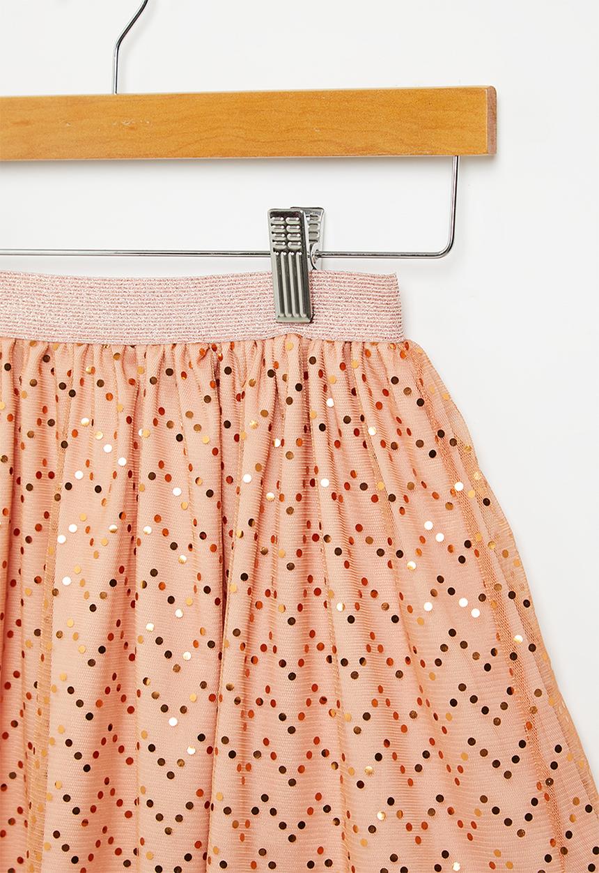 Superbalist - Sequin mesh skirt - blush