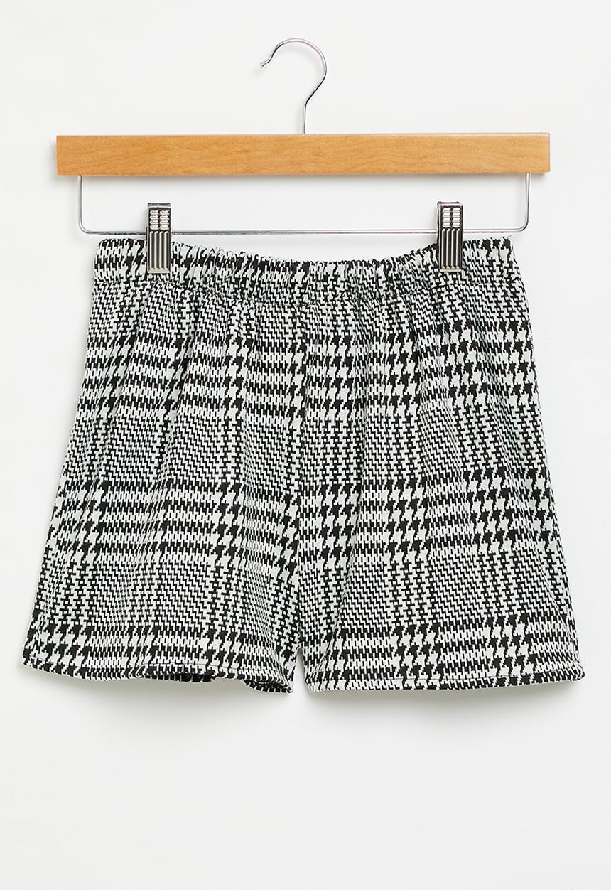Superbalist - Check skort - black & white