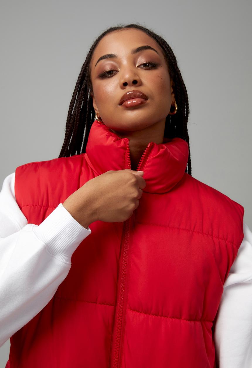 Factorie - Oversized puffer vest - barbados cherry