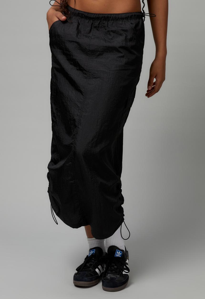 Factorie - Parachute midi skirt - black