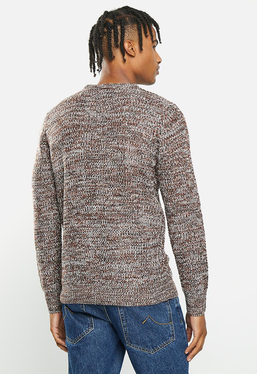 Brave Soul - Neutronj knitwear - black/brown/ecru