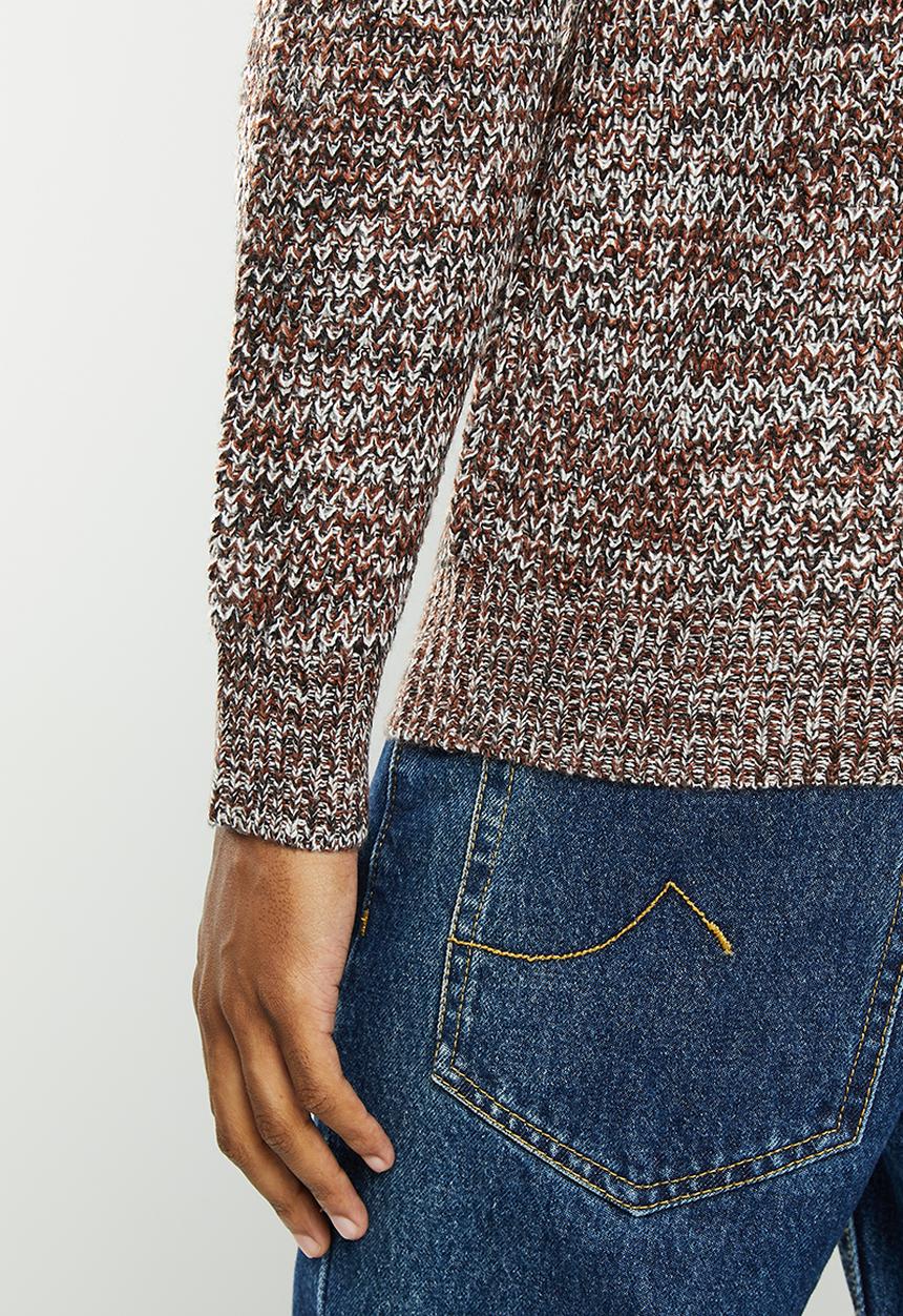 Brave Soul - Neutronj knitwear - black/brown/ecru