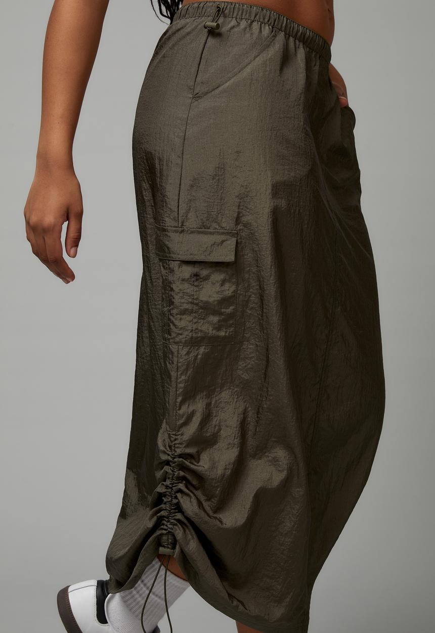 Factorie - Parachute midi skirt - khaki
