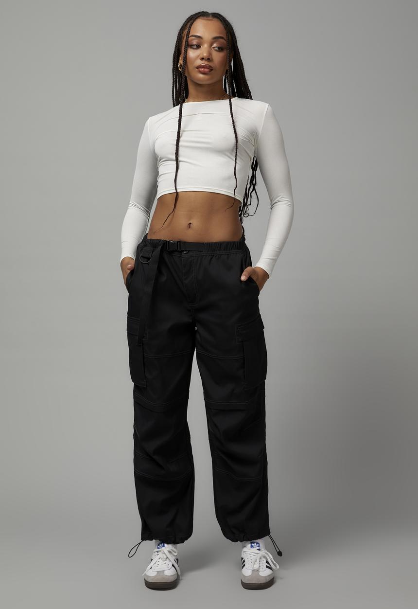 Factorie - Sheer long sleeve top - renaissance tile/white