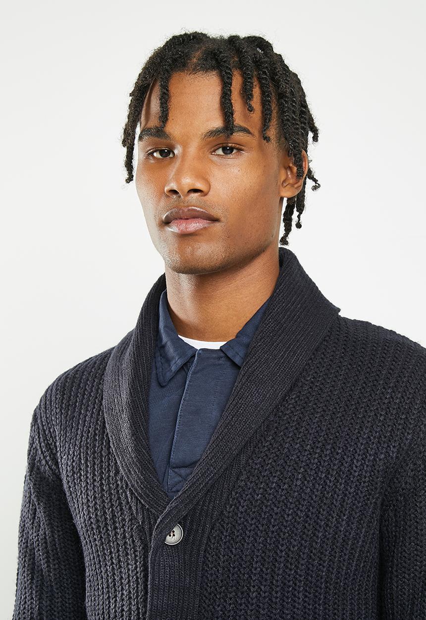 Brave Soul - Akramc knitwear - midnight navy