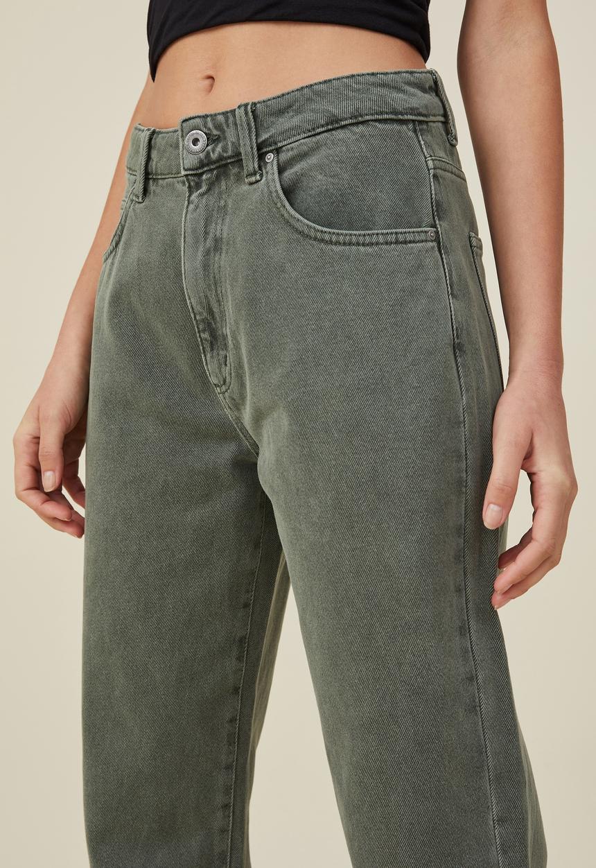 Cotton On - Long straight jean - smokey green