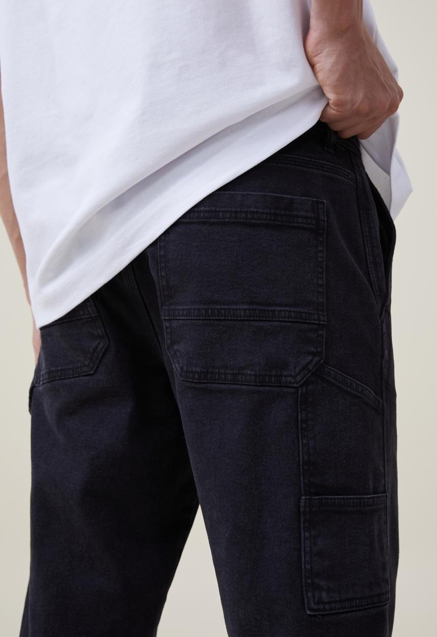 Cotton On - Relaxed tapered jean - worker black