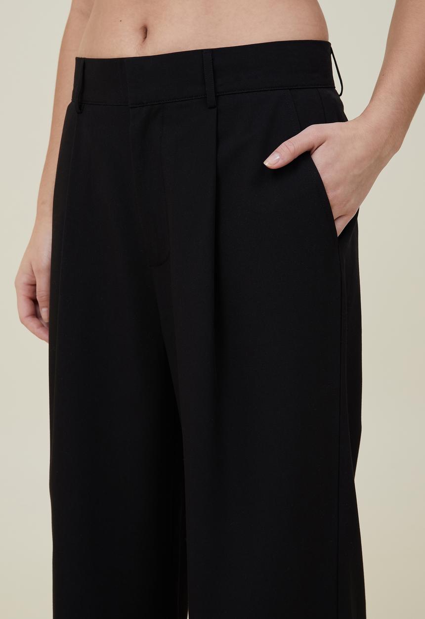 Cotton On - Jamie suiting pant asia fit - black
