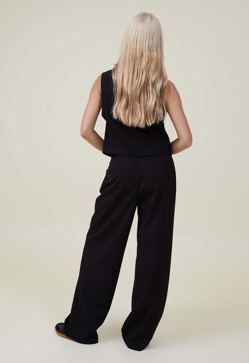Cotton On - Jamie suiting pant asia fit - black