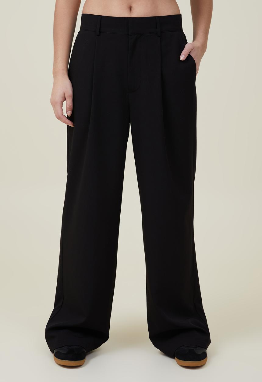 Cotton On - Jamie suiting pant asia fit - black
