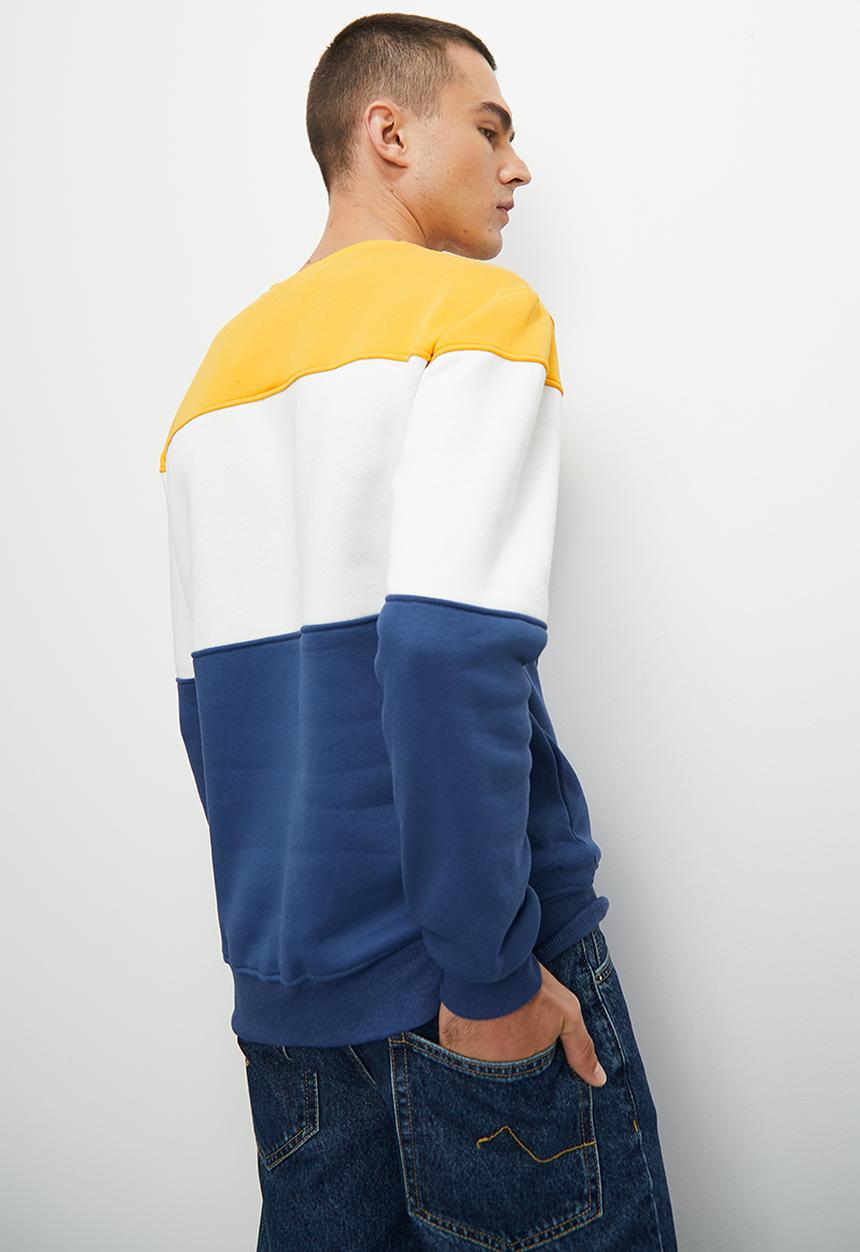Superbalist - Colourblock crew sweat top - multi