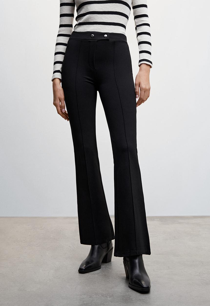 MANGO - Trousers pilma - black