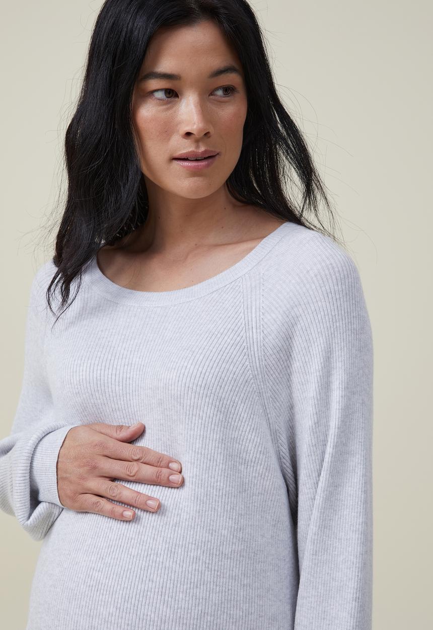 Cotton On - Maternity friendly urban pullover - shadow grey marle
