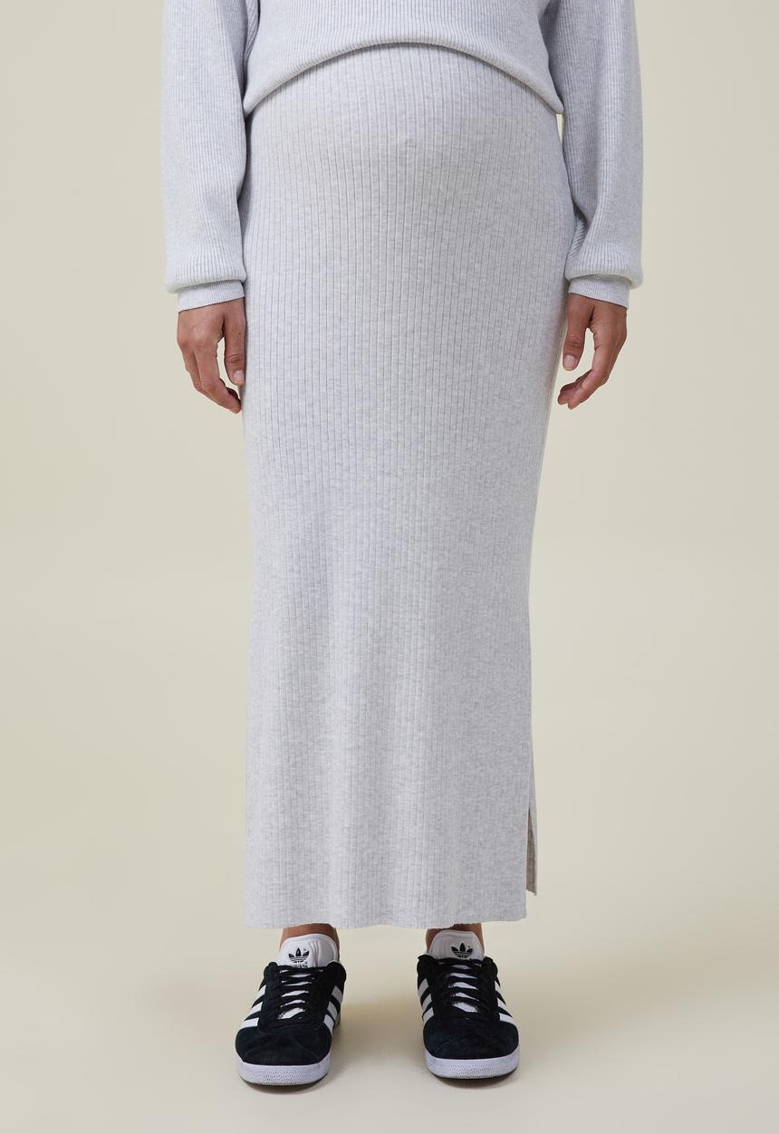 Cotton On - Maternity friendly urban midi skirt - grey marle