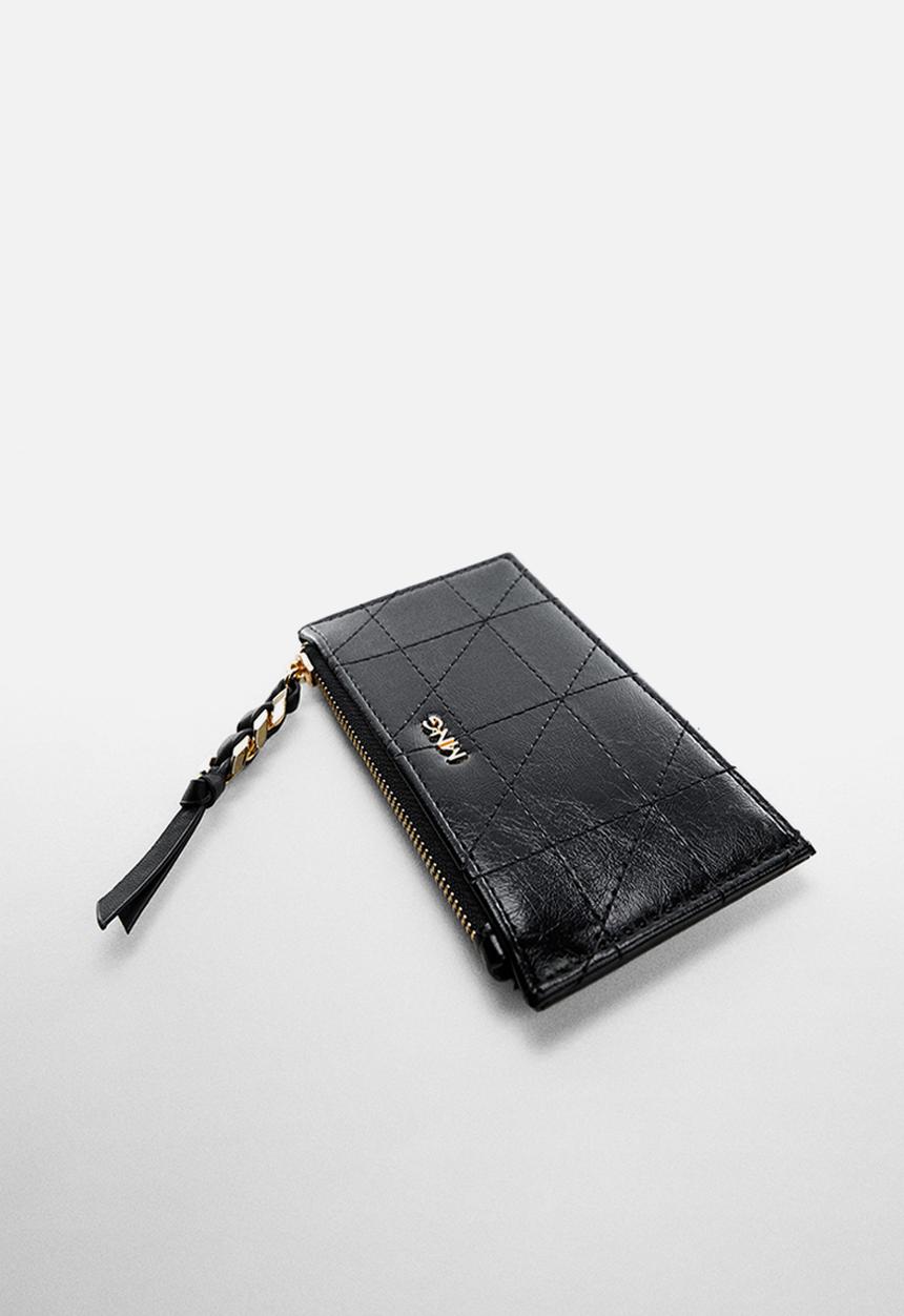 MANGO - Card holder blake - black