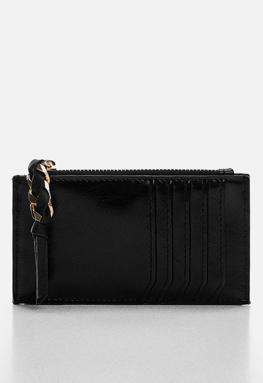 MANGO - Card holder blake - black