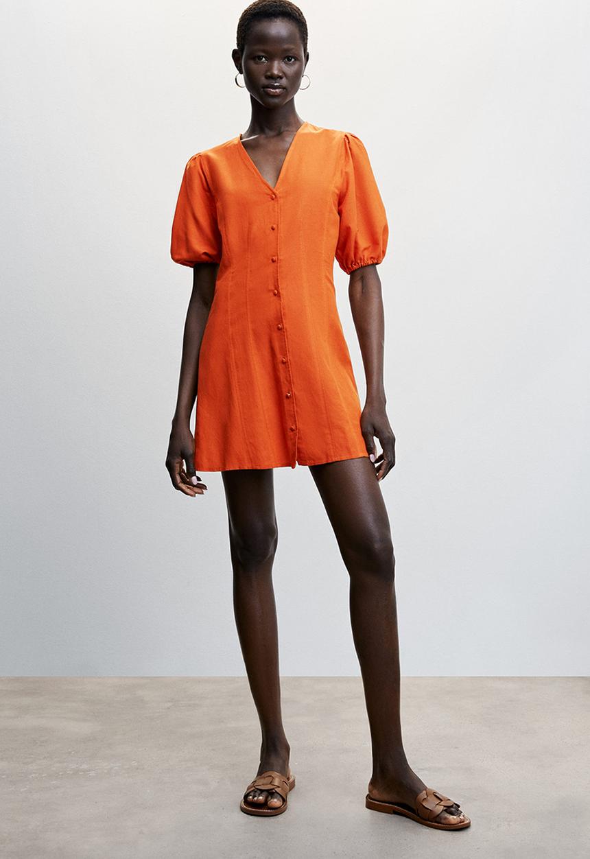 MANGO - Dress mogamboc-h - orange