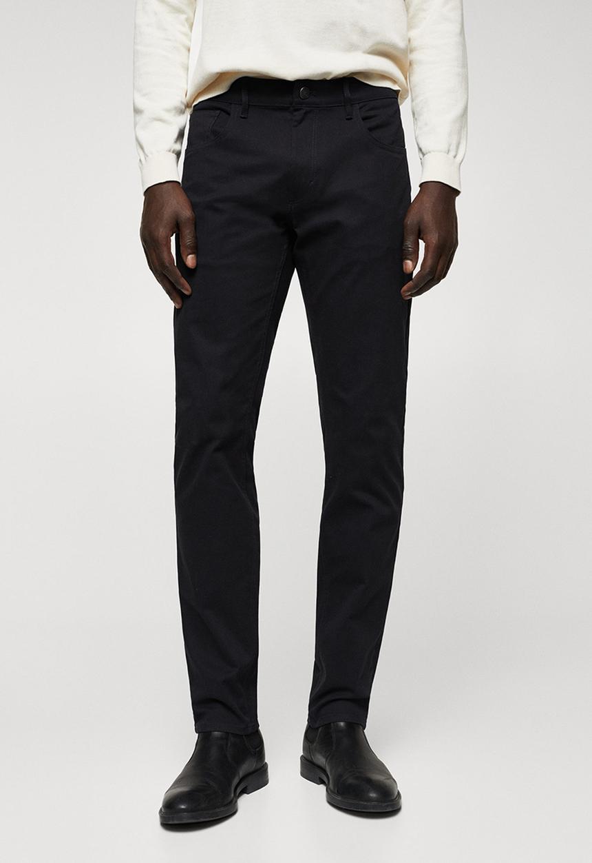 MANGO - Trousers pisa - navy