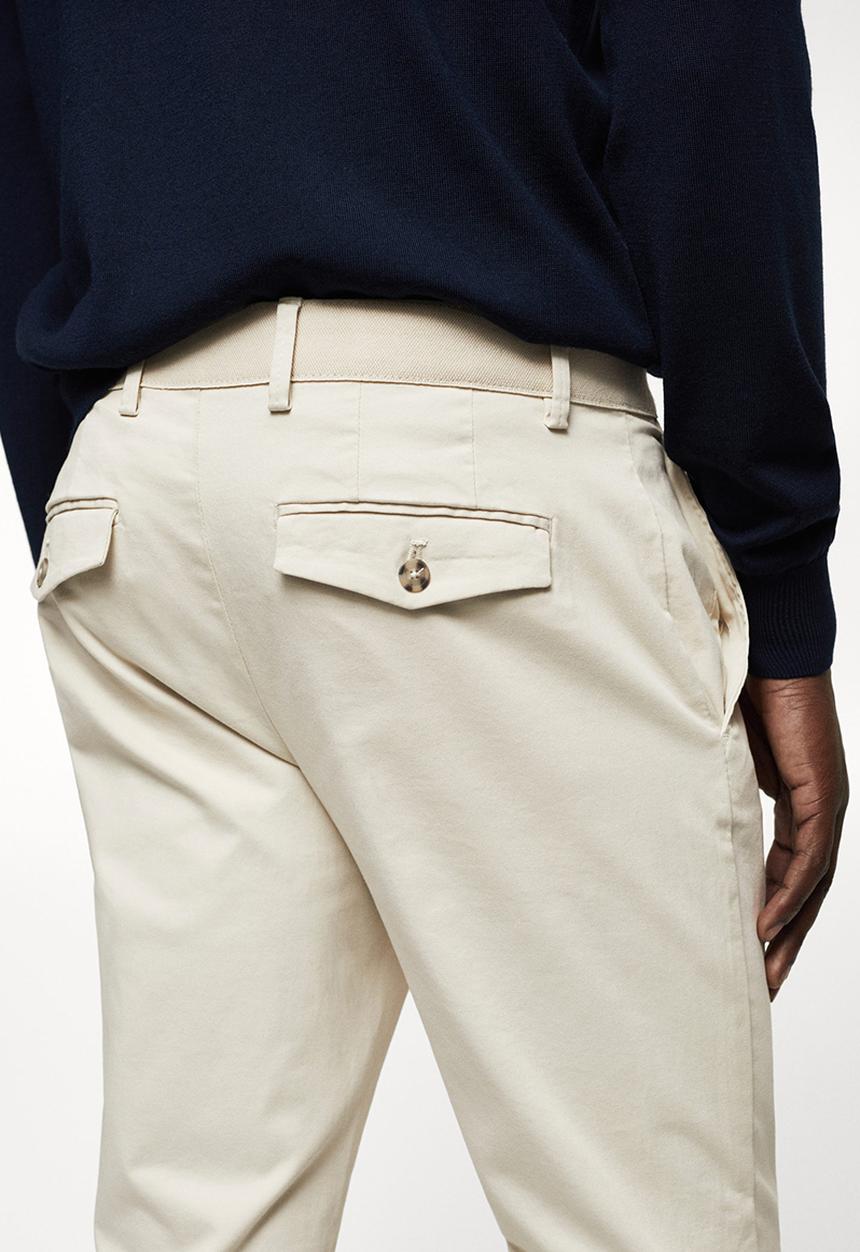 MANGO - Trousers prato - light pastel grey