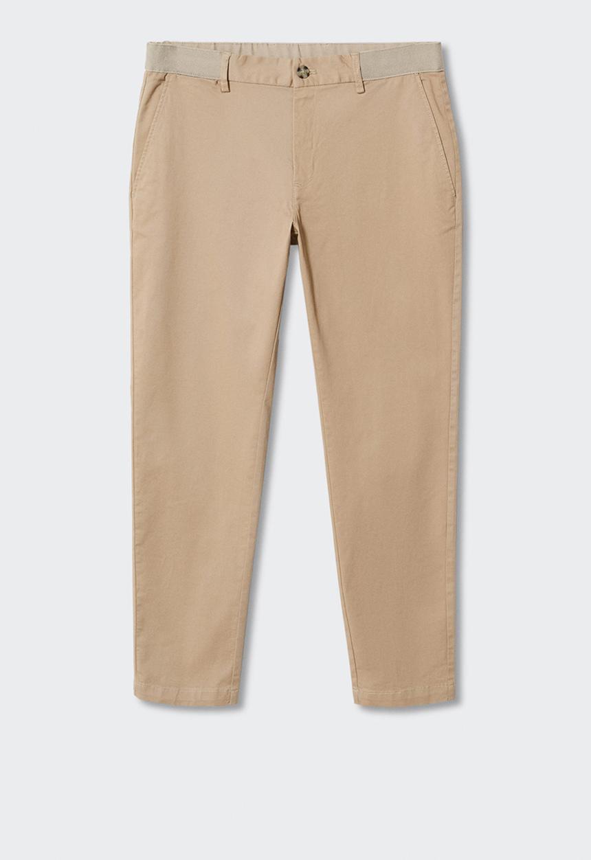 MANGO - Trousers prato - beige