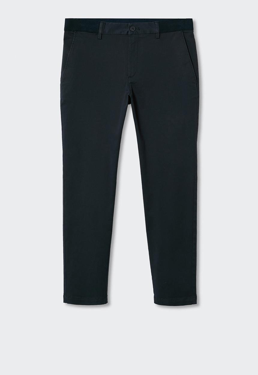 MANGO - Trousers prato - navy
