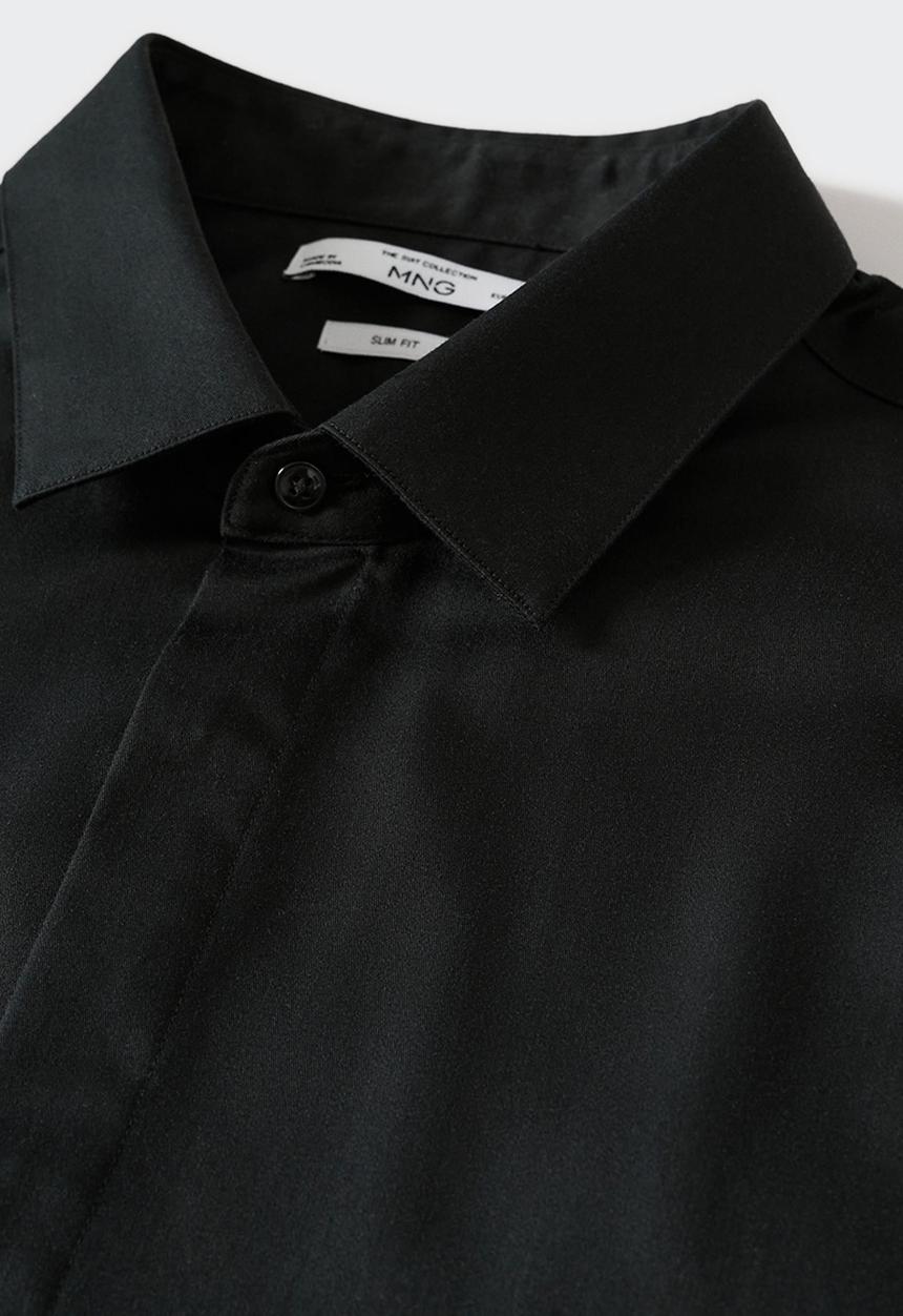 MANGO - Shirt boston - black