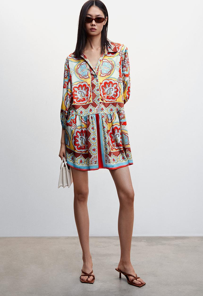 MANGO - Dress rodas-h - red