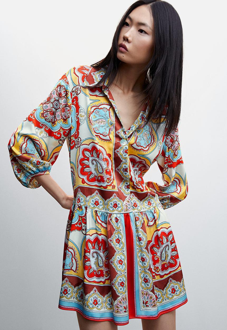 MANGO - Dress rodas-h - red