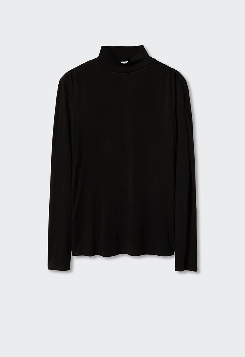 MANGO - T-shirt second - black
