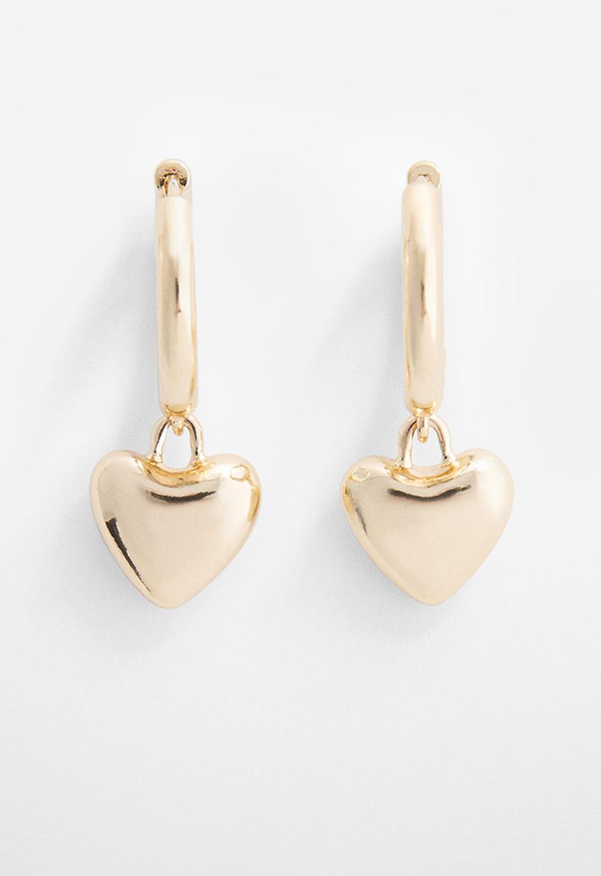 MANGO - Heart-shape earrings - gold